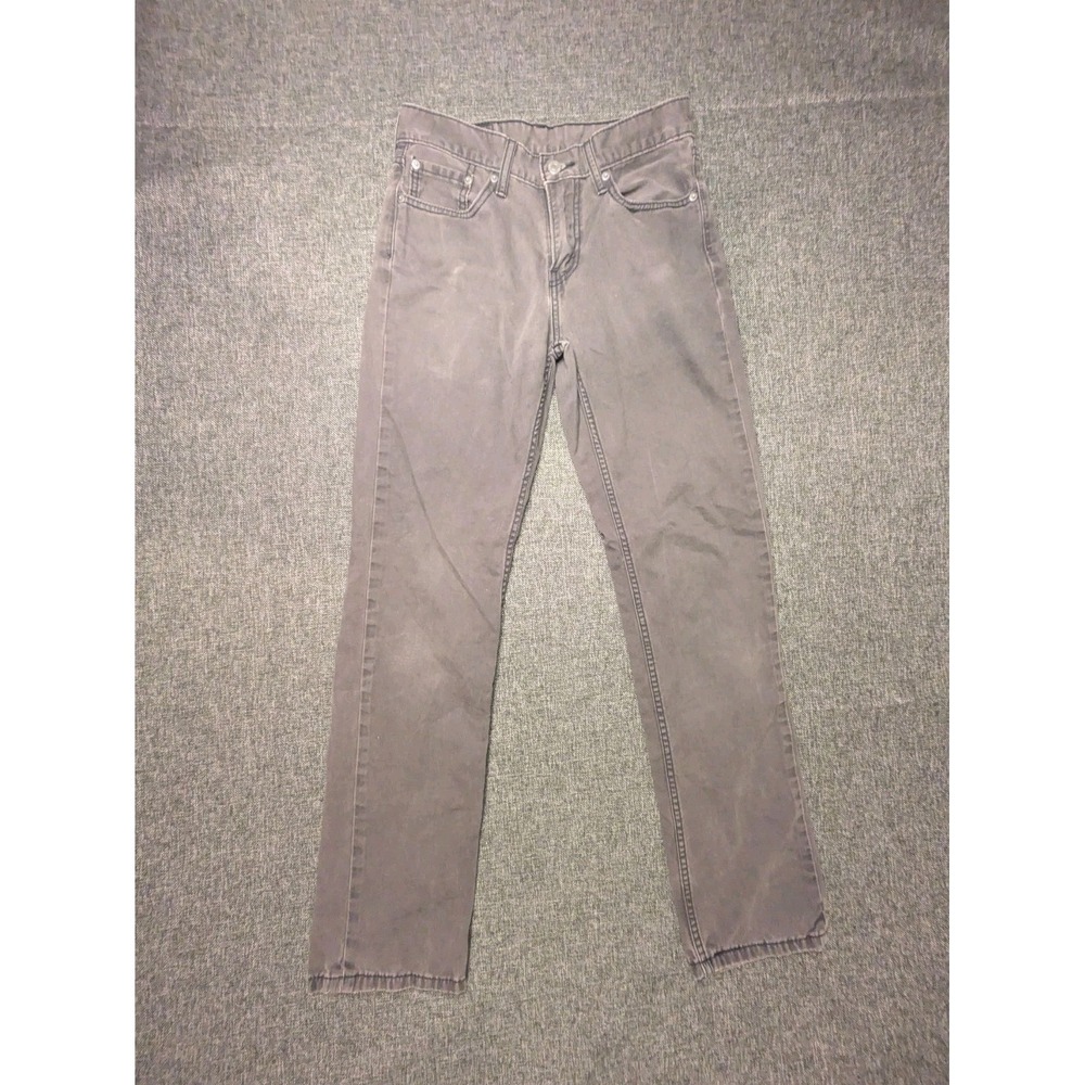 Levis 514 Jeans Mens 29x32 Gray Straight Leg Regular Work Outdoor Pants